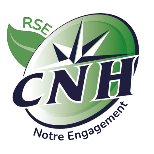 Logo RSE de CNH : Logo vert CNH RSE, nos engagements RSE